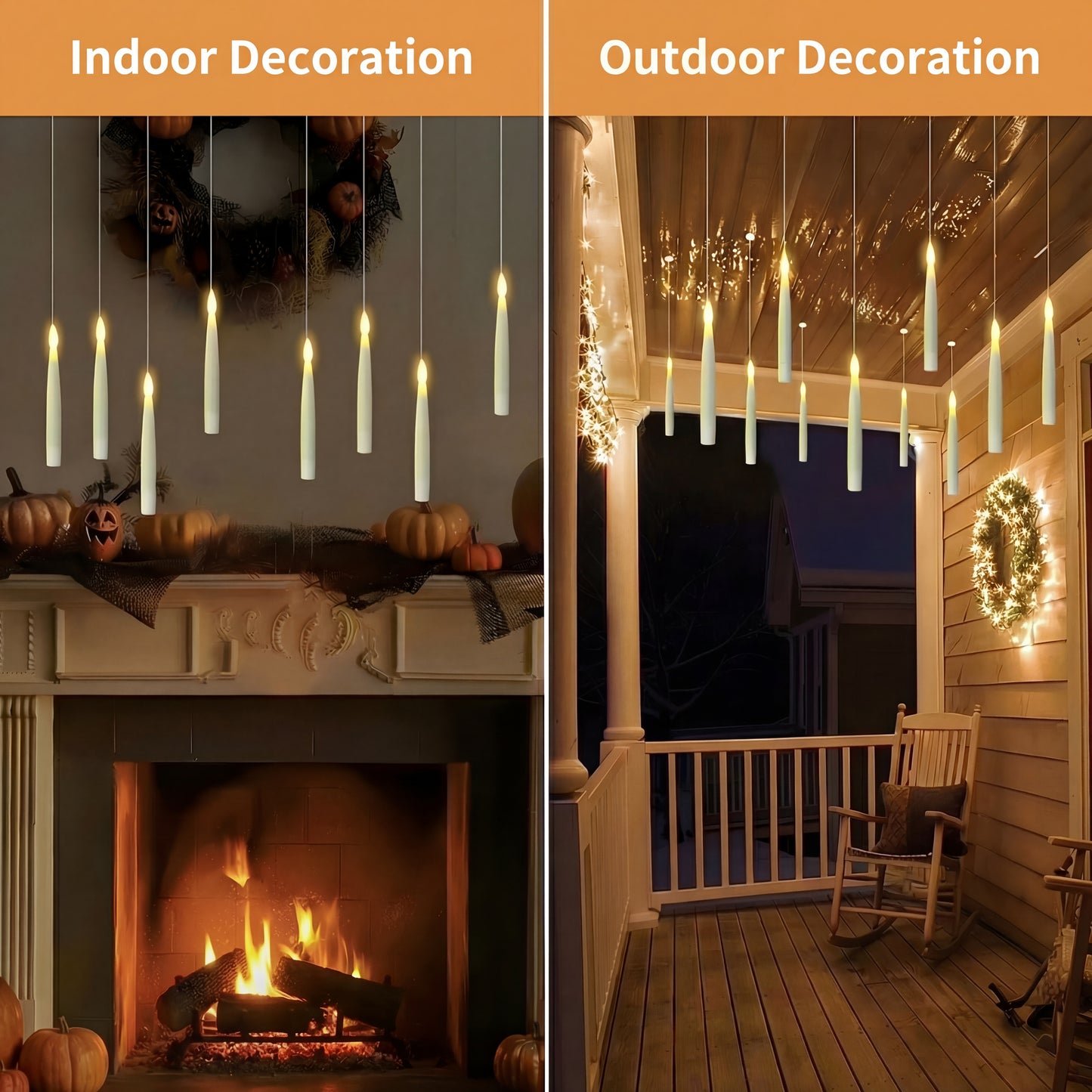 Floating candles with magic wand