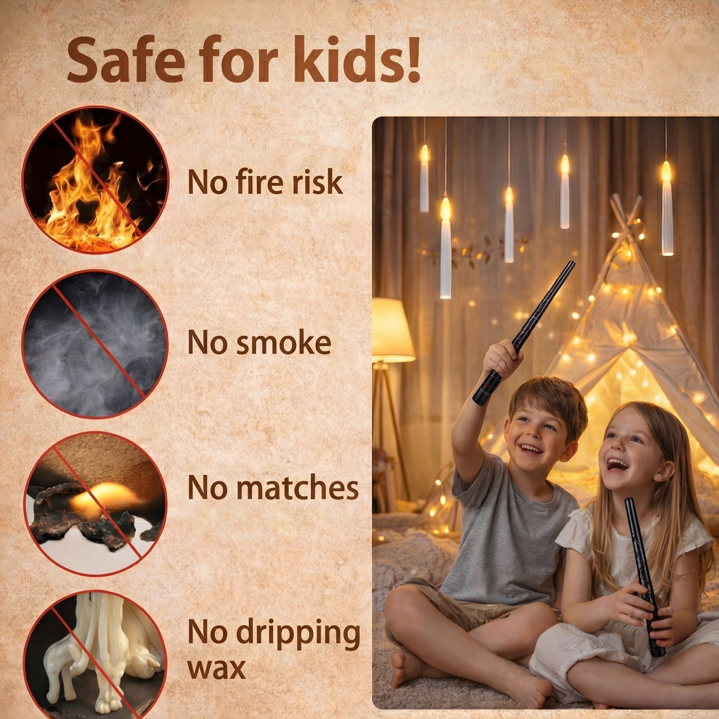 Floating candles with magic wand